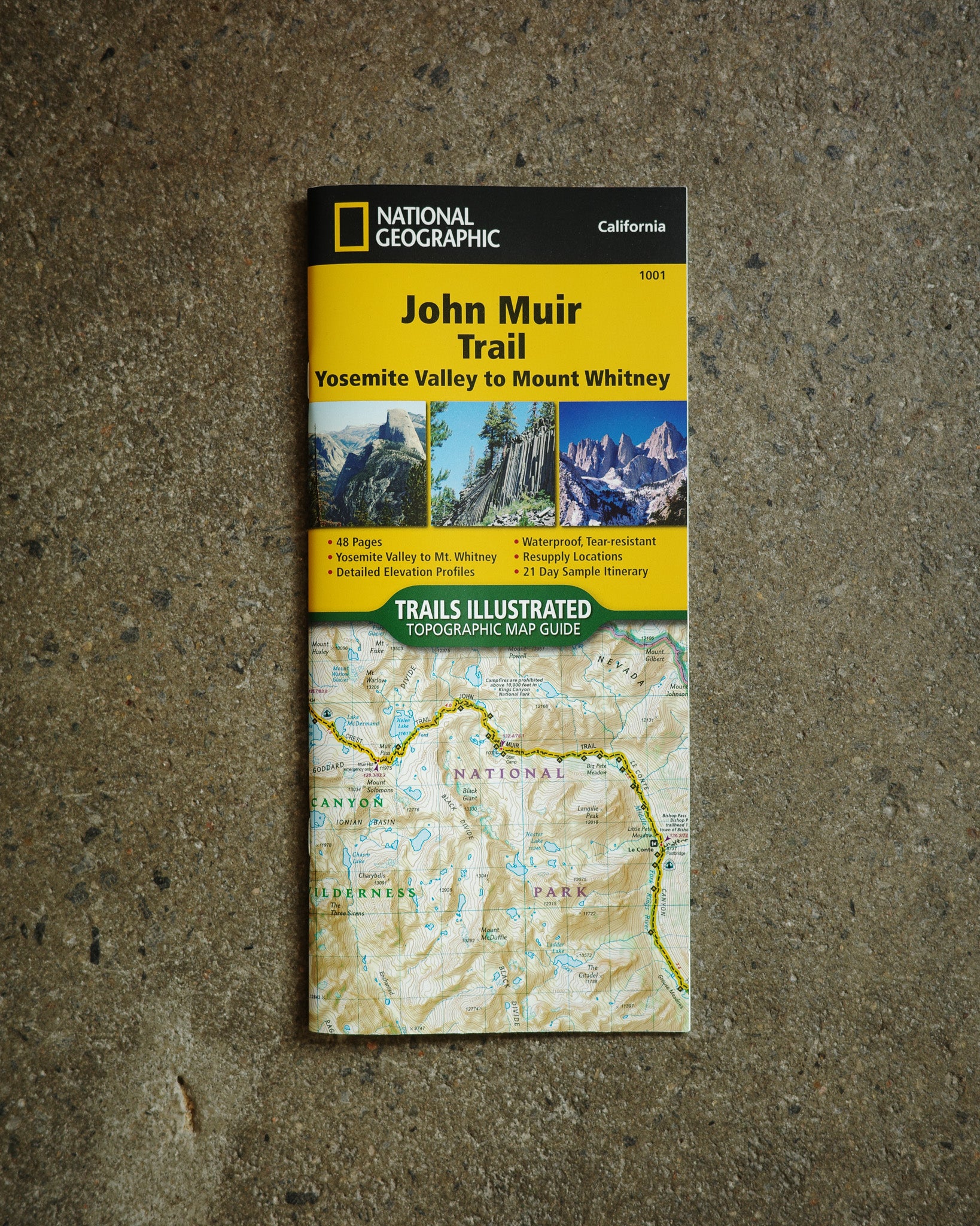 John Muir Trail Map - 1001
